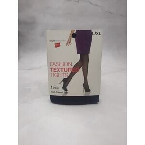 Hanes Stylessentials Fashion Textured Tights Black LXL